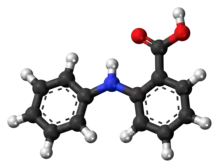 Ball-and-stick model of fenamic acid