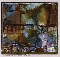 Fenster und Palmen, 1914, watercolor on grounding on paper on cardboard, Kunsthaus Zürich, Zurich