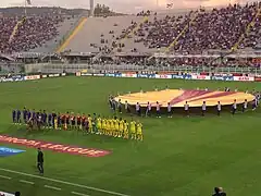 FC Paços de Ferreira playing a UEFA Europa League match