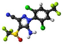 3D chemical structure of fipronil