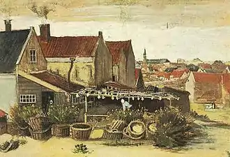 Fish barn with fish drying in the sun – Van Gogh 1882.