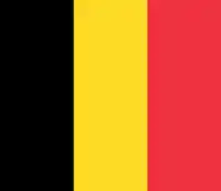 Flag of Belgium, used by Ruanda-Urundi (the predecessor to Rwanda)