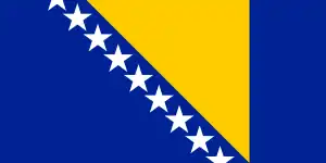 The flag of Bosnia and Herzegovina was partly based on the European flag