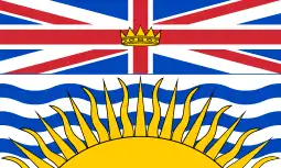 The flag of British Columbia, a Canadian province