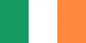 The flag of Ireland. According to the Irish government press office, citing Thomas Francis Meagher, "The green represents the older Gaelic tradition while the orange represents the supporters of William of Orange. The white in the centre signifies a lasting truce between Orange and Green".