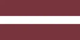 The flag of Latvia, a simple horizontal triband.