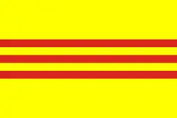 Flag of the Provisional Central Government of Vietnam (1948–1949), the State of Vietnam  (1949–1955) and the Republic of Vietnam (1955–1975)