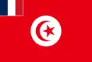 Flag used by some military units in the French protectorate of Tunisia (1881–1956)