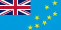 From October to December 1995, Tuvalu slightly changed the flag, reducing the number of stars by one.