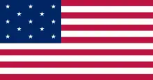 Thirteen star US flag