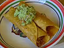 Flautas with guacamole