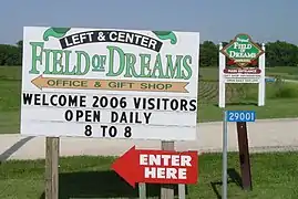 Two signs, two entrances, shortly before the 2007 merging of the two properties