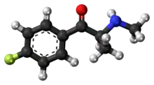 Ball-and-stick model of the flephedrone molecule