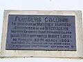 Flinders Column dedication plaque, from 1902