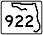 State Road 922 marker