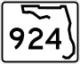 State Road 924 marker