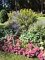 Wardown Park, Luton flower beds outside the museum