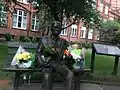 Flowers on the Alan Turing Memorial, 2012.
