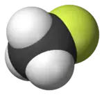 Spacefill model of fluoromethane