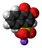 Space-filling model of the Folin's reagent molecule