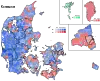 Largest party within each municipality.