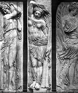 Stone reliefs of nymphsfrom the Fountain of the Innocents