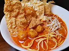 A variant of Malaysian-style curry laksa