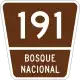 Puerto Rican Forest Highway 191 marker