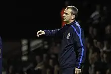 Dietmar Hamann on the touchline for Stockport County