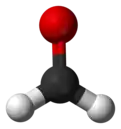 Ball and stick model of formaldehyde