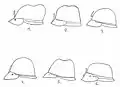 Various hachi shapes:Nari akodaGoshozanHeichozanKoseizanTenkokuzanZenshozan