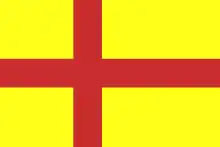 Cross of St Magnus, former unofficial Flag of Orkney (1990s)