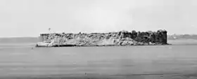 View of Confederate-held Fort Sumter, August 23, 1863