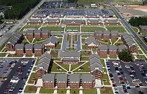 Barracks of the 1st Brigade, 82nd Airborne Division at Fort Liberty