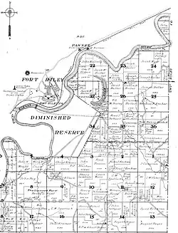 The plats of northern Jefferson Township, Geary County, Kansas, showing Fort Riley and Pawnee across the Kansas River. 1909.