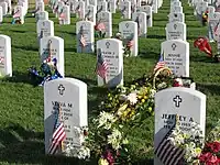 Graves in a newer section