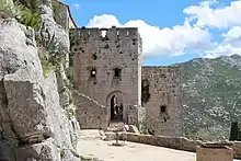 Entrance to the third defensive line, through the third gate in a medieval tower.