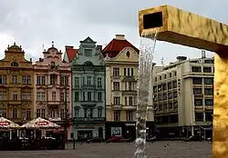 Fountain in the Main Square of Plzeň