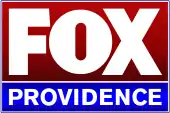 The Fox network logo in white within a red box, above a blue box of the same width containing the word Providence.