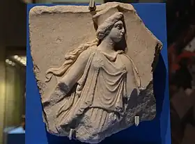 Fragment of a marble relief depicting a Kore, 3rd century BC, from Panticapaeum, Taurica (Crimea), Bosporan Kingdom