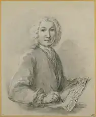 Self-portrait. Drawing in chalks. 1736 or 1738. Royal Academy of Arts, London.