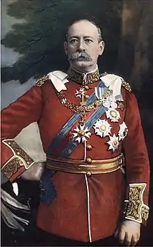 Riband (worn incorrectly), star and collar of GCMG worn by Lord Grenfell