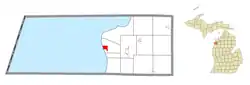 Location within Benzie County