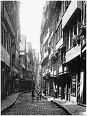 Bendergasse from the east, a typical alley in the Altstadt, c. 1904