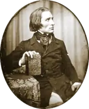 Earliest known photograph of Franz Liszt.