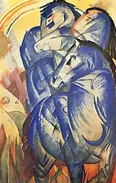 Franz Marc: The Tower of Blue Horses 1913 (missing since 1945)