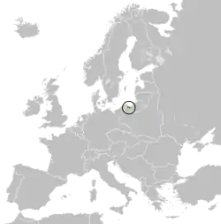 Location of the Free City of Danzig in Europe (1930)