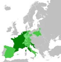 A map of the French Empire in 1812