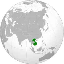 Map of French Indochina, excluding Guangzhouwan