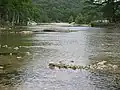 The Frio River flows through Garner State Park in Uvalde County, Texas.